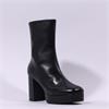 Marco Moreo Doha Platform Heel AnkleBoot - Black Leather